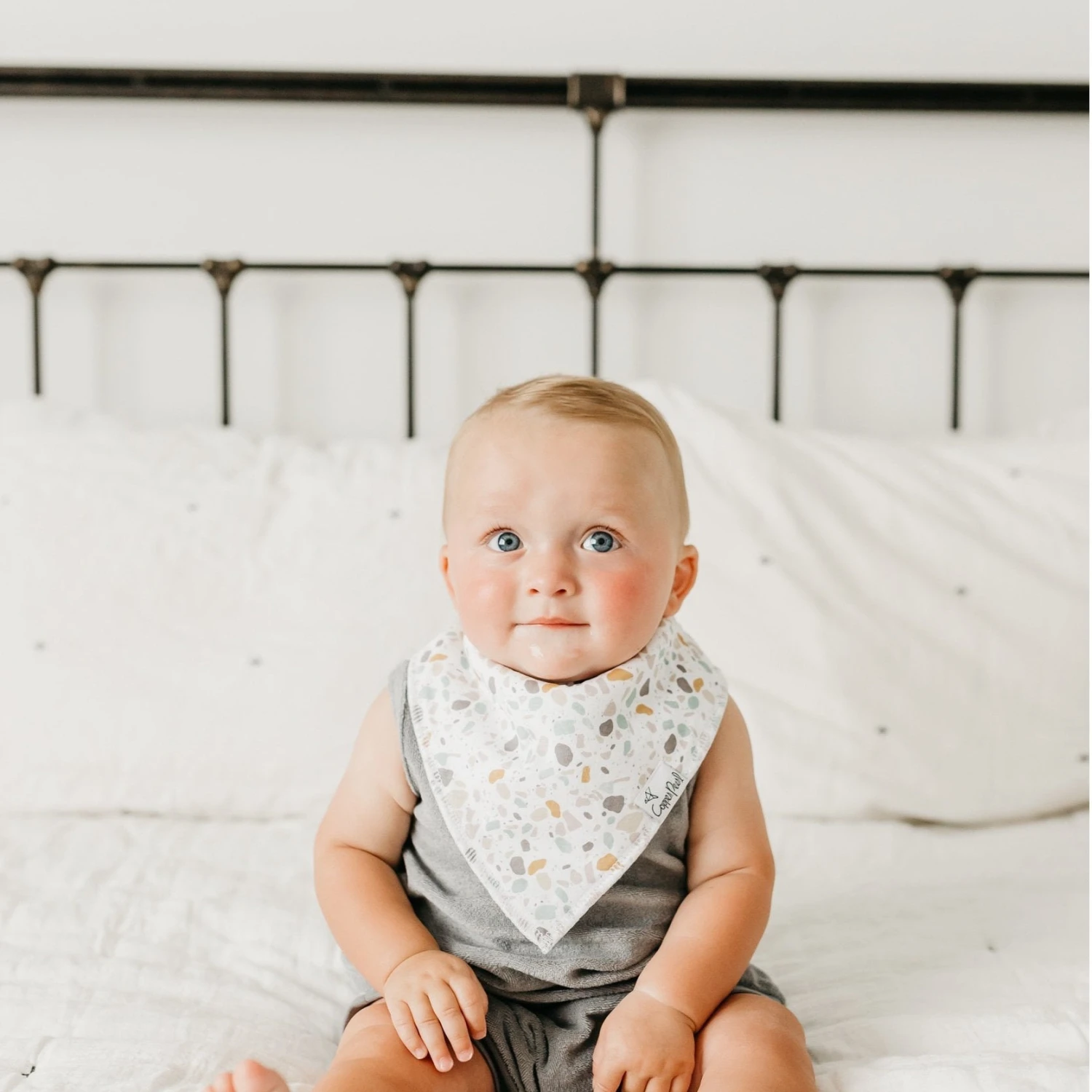 Copper Pearl Baby Bandana Bibs | Rex 4 Copper Pearl Baby Bandana Bibs | Rex - Image 2
