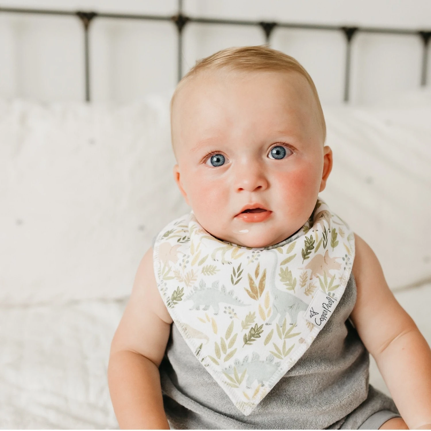 Copper Pearl Baby Bandana Bibs | Rex 9 Copper Pearl Baby Bandana Bibs | Rex - Image 7