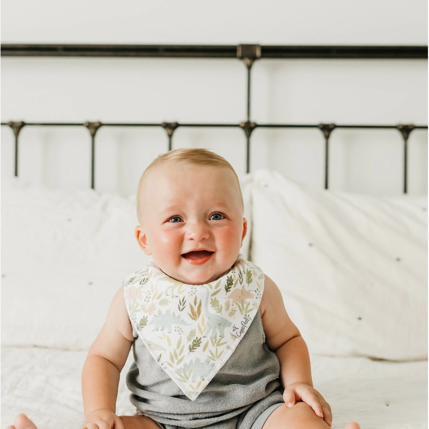 Copper Pearl Baby Bandana Bibs | Rex 5 Copper Pearl Baby Bandana Bibs | Rex - Image 3