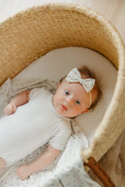 Copper Pearl Bowtie Nylon Bow | Haze -The Baby's Crib CP3July23AC 348