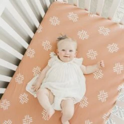 Copper Pearl Premium Knit Fitted Crib Sheet | Mesa -The Baby's Crib CP4WH21ACWEB 15