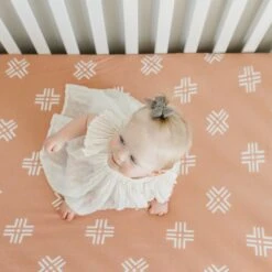 Copper Pearl Premium Knit Fitted Crib Sheet | Mesa -The Baby's Crib CP4WH21ACWEB 3