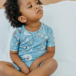 Copper Pearl 2-Piece Short Sleeve Pajama Set | Bridger -The Baby's Crib CPA1723ACWEB 51