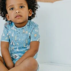 Copper Pearl 2-Piece Short Sleeve Pajama Set | Bridger -The Baby's Crib CPA1723ACWEB 55