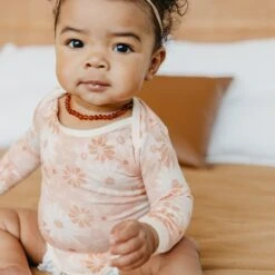 Copper Pearl Long Sleeve Bodysuit | Penny -The Baby's Crib CPA1S23ACWEB 218