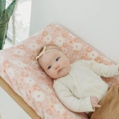 Copper Pearl Premium Knit Diaper Changing Pad Cover | Penny -The Baby's Crib CPA1S23ACWEB 85