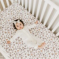 Copper Pearl Premium Knit Fitted Crib Sheet | Millie -The Baby's Crib CPA321ACWEB 91
