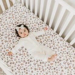 Copper Pearl Premium Knit Fitted Crib Sheet | Millie -The Baby's Crib CPA321ACWEB 92
