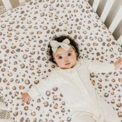 Copper Pearl Premium Knit Fitted Crib Sheet | Millie -The Baby's Crib CPA321ACWEB 93