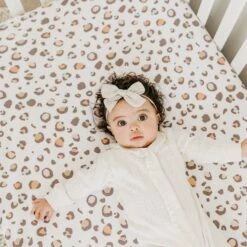 Copper Pearl Premium Knit Fitted Crib Sheet | Millie -The Baby's Crib CPA321ACWEB 94