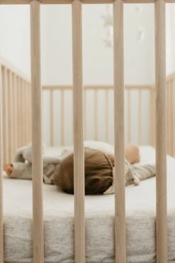 Copper Pearl Premium Knit Fitted Crib Sheet | Oat -The Baby's Crib CPACM21WEB 204