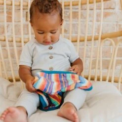 Copper Pearl Three-Layer Security Blanket Set | Serape -The Baby's Crib CPAugustSSt22ACWEB 543