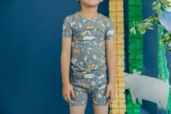 Copper Pearl 2-Piece Short Sleeve Pajama Set | Bengal 11 Copper Pearl 2-Piece Short Sleeve Pajama Set | Bengal -The Baby's Crib CPBENGAL23AC 45