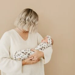 Copper Pearl Knit Swaddle Blanket | Millie -The Baby's Crib CPBSSA21ACWEB 31