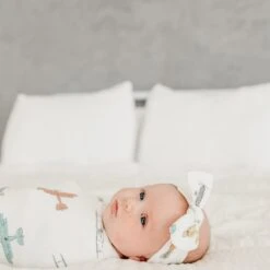 Copper Pearl Knit Headband Bow | Ace -The Baby's Crib CPBSSA21ACWEB 57copy