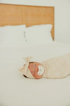Copper Pearl Knit Headband Bow | Sol -The Baby's Crib CPBackToSchool23AC 555