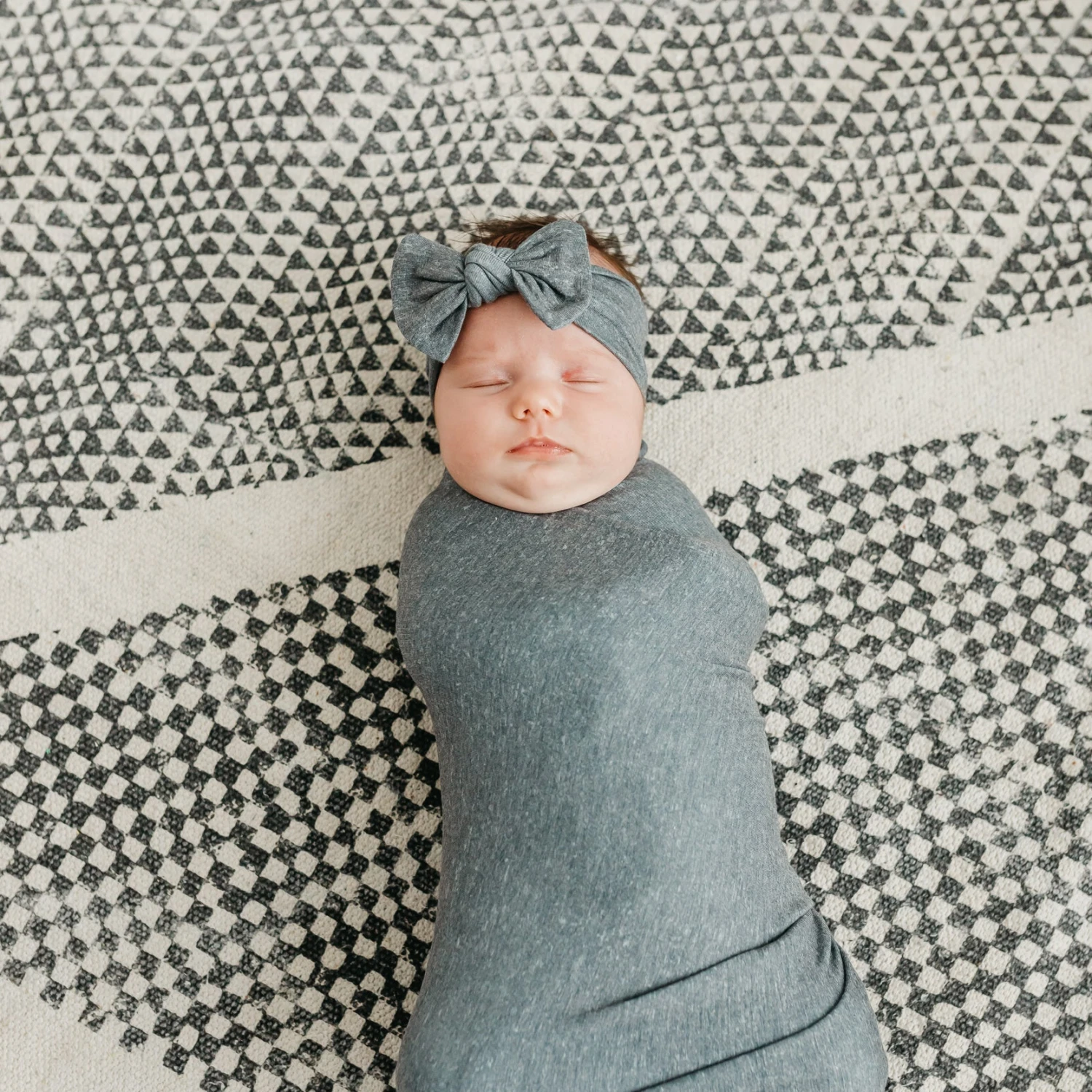 Copper Pearl Knit Swaddle Blanket | Slate 4 Copper Pearl Knit Swaddle Blanket | Slate - Image 2