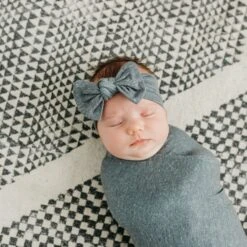 Copper Pearl Knit Swaddle Blanket | Slate 12 Copper Pearl Knit Swaddle Blanket | Slate -The Baby's Crib CPCAAC21AUGWEB 234