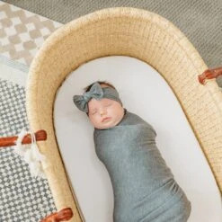 Copper Pearl Knit Swaddle Blanket | Slate 13 Copper Pearl Knit Swaddle Blanket | Slate -The Baby's Crib CPCAAC21AUGWEB 235