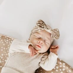 Copper Pearl Knit Headband Bow | Fawn -The Baby's Crib CPCC21MNLSACWEB 59copy