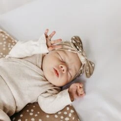 Copper Pearl Knit Headband Bow | Fawn -The Baby's Crib CPCC21MNLSACWEB 61copy