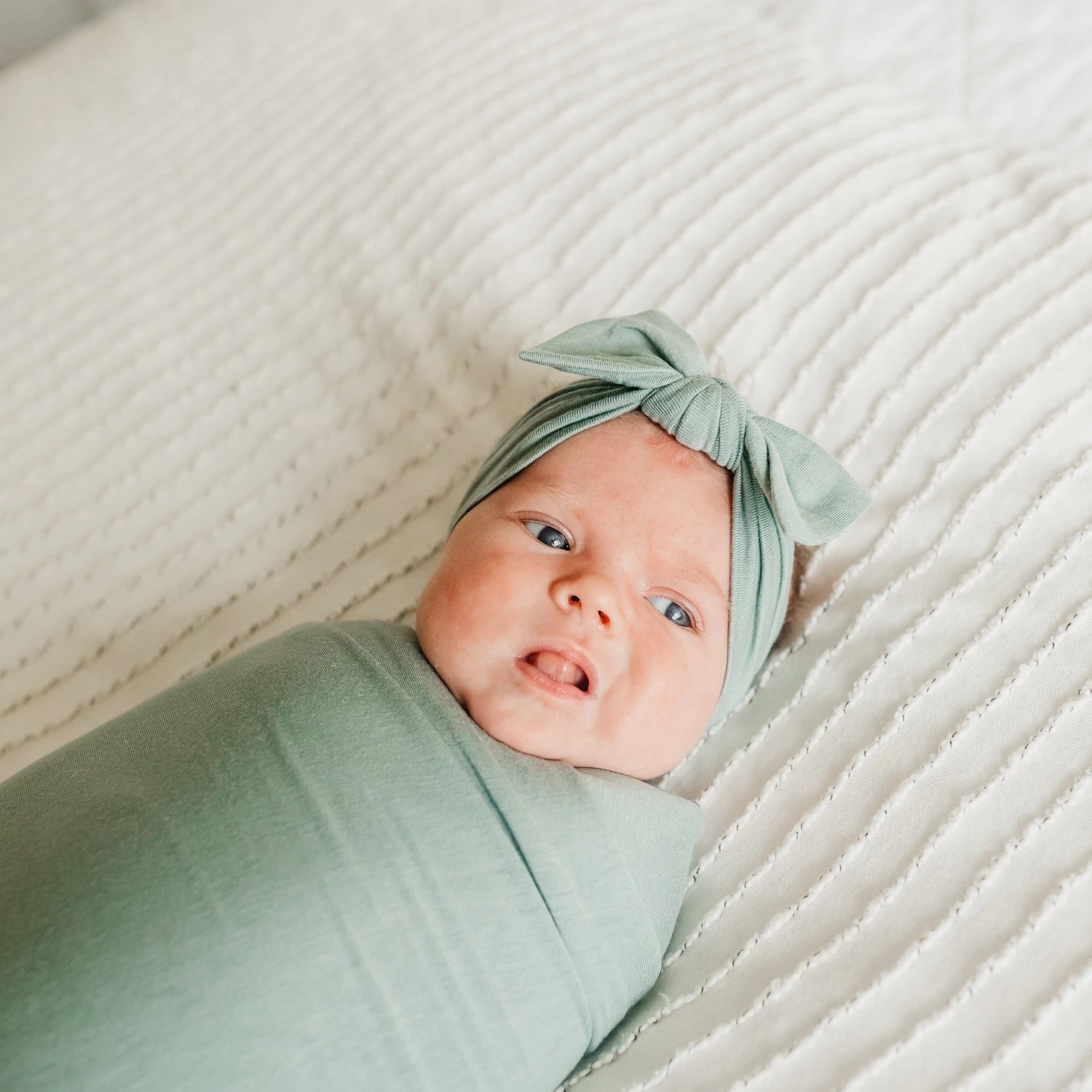 Copper Pearl Knit Swaddle Blanket | Briar 4 Copper Pearl Knit Swaddle Blanket | Briar - Image 2