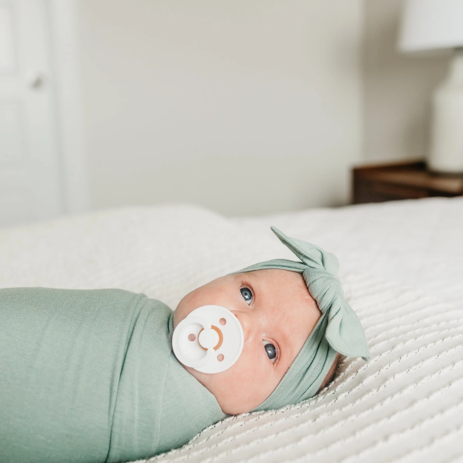Copper Pearl Knit Swaddle Blanket | Briar 5 Copper Pearl Knit Swaddle Blanket | Briar - Image 3