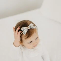 Copper Pearl Ribbon Nylon Bow | Autumn -The Baby's Crib CPF2022ACWEB 9