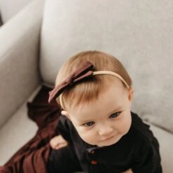 Copper Pearl Ribbon Nylon Bow | Moose -The Baby's Crib CPHHFLB21ACWEB 124