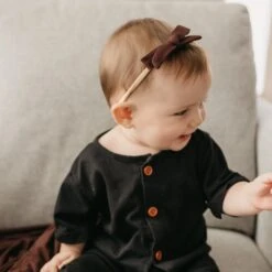 Copper Pearl Ribbon Nylon Bow | Moose -The Baby's Crib CPHHFLB21ACWEB 126