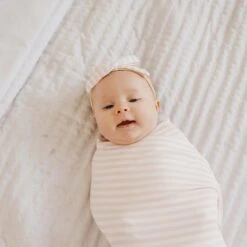 Copper Pearl Knit Swaddle Blanket | Winnie -The Baby's Crib CPJLLS22ACWEB 510