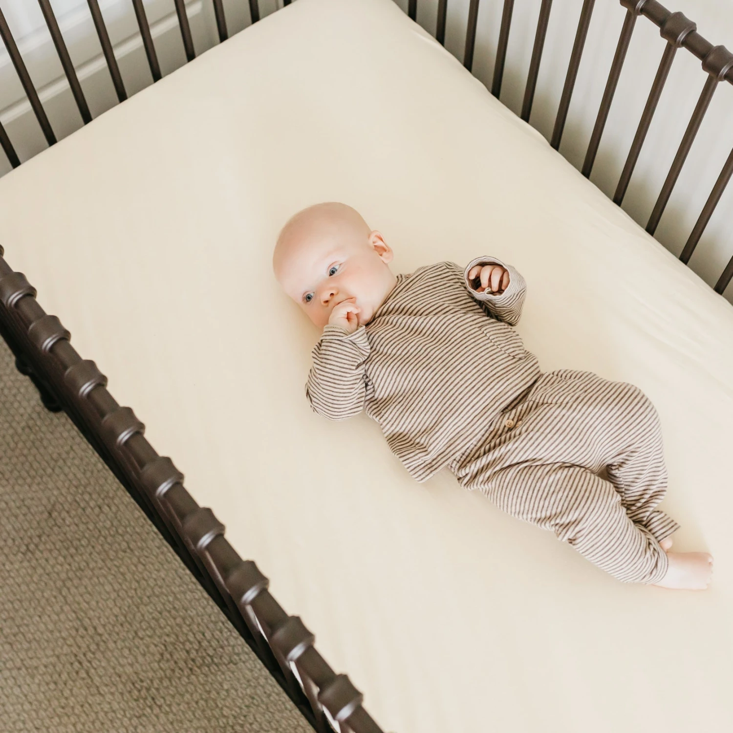 Copper Pearl Premium Knit Fitted Crib Sheet | Yuma 4 Copper Pearl Premium Knit Fitted Crib Sheet | Yuma - Image 2