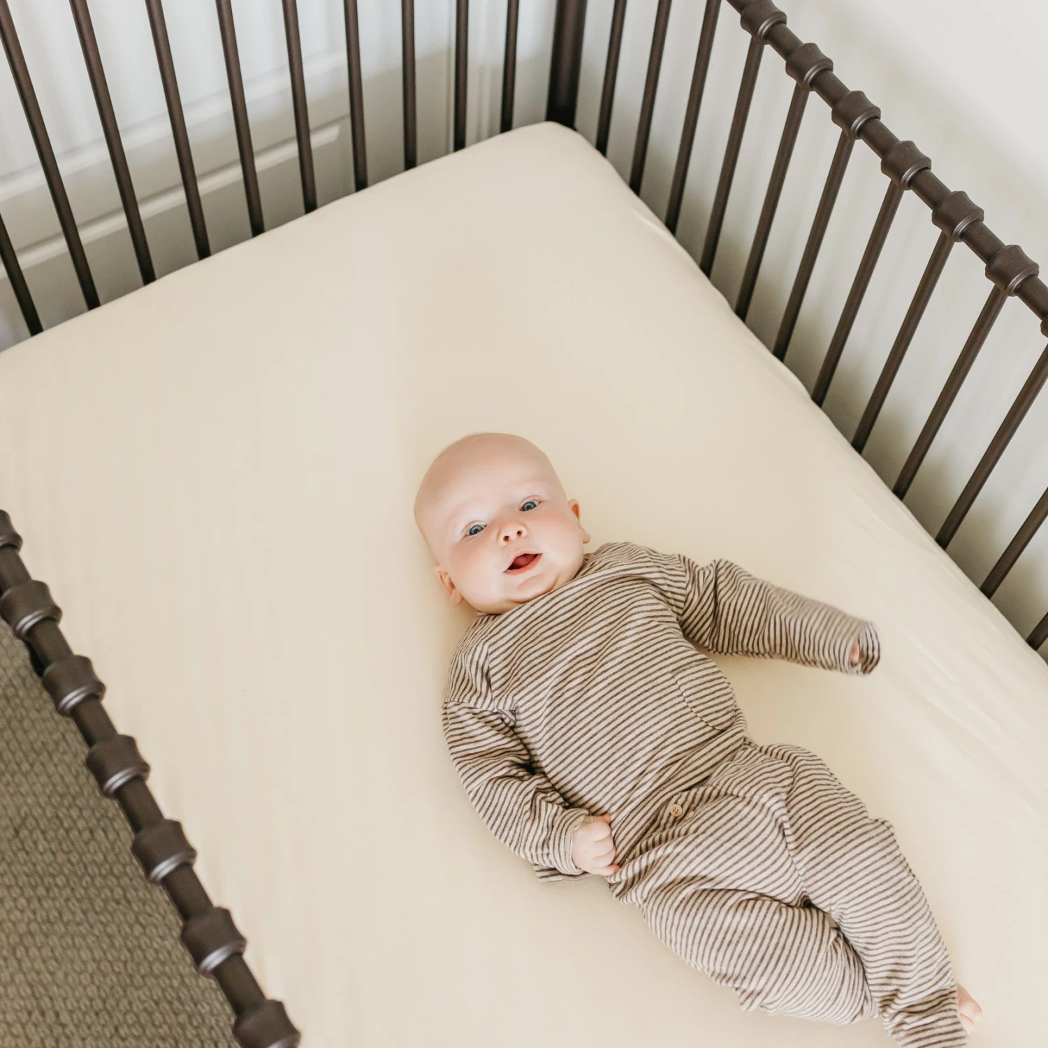 Copper Pearl Premium Knit Fitted Crib Sheet | Yuma 7 Copper Pearl Premium Knit Fitted Crib Sheet | Yuma - Image 5