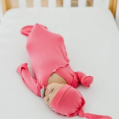 Copper Pearl Top Knot Hat | Flamingo -The Baby's Crib CPJuneShoot6AC23 48