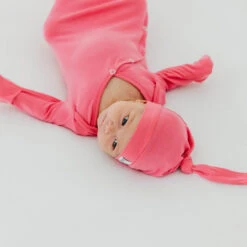 Copper Pearl Top Knot Hat | Flamingo -The Baby's Crib CPJuneShoot6AC23 49