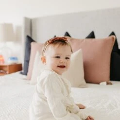 Copper Pearl Ribbon Nylon Bow | Moab -The Baby's Crib CPLGH21ACWEB 101