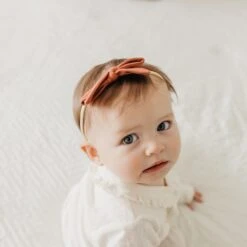 Copper Pearl Ribbon Nylon Bow | Moab -The Baby's Crib CPLGH21ACWEB 102