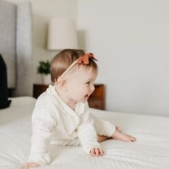 Copper Pearl Ribbon Nylon Bow | Moab -The Baby's Crib CPLGH21ACWEB 104