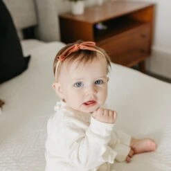 Copper Pearl Ribbon Nylon Bow | Moab -The Baby's Crib CPLGH21ACWEB 107