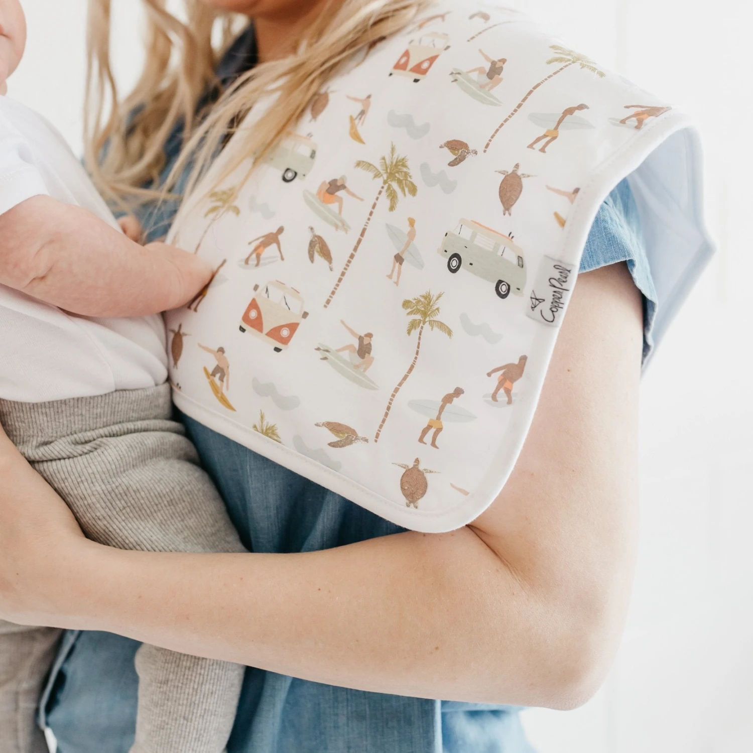 Copper Pearl Premium Burp Cloths | Maui 11 Copper Pearl Premium Burp Cloths | Maui - Image 9