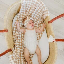 Copper Pearl Knit Swaddle Blanket | Rad -The Baby's Crib CPLLSJ22ACBPweb 239copy