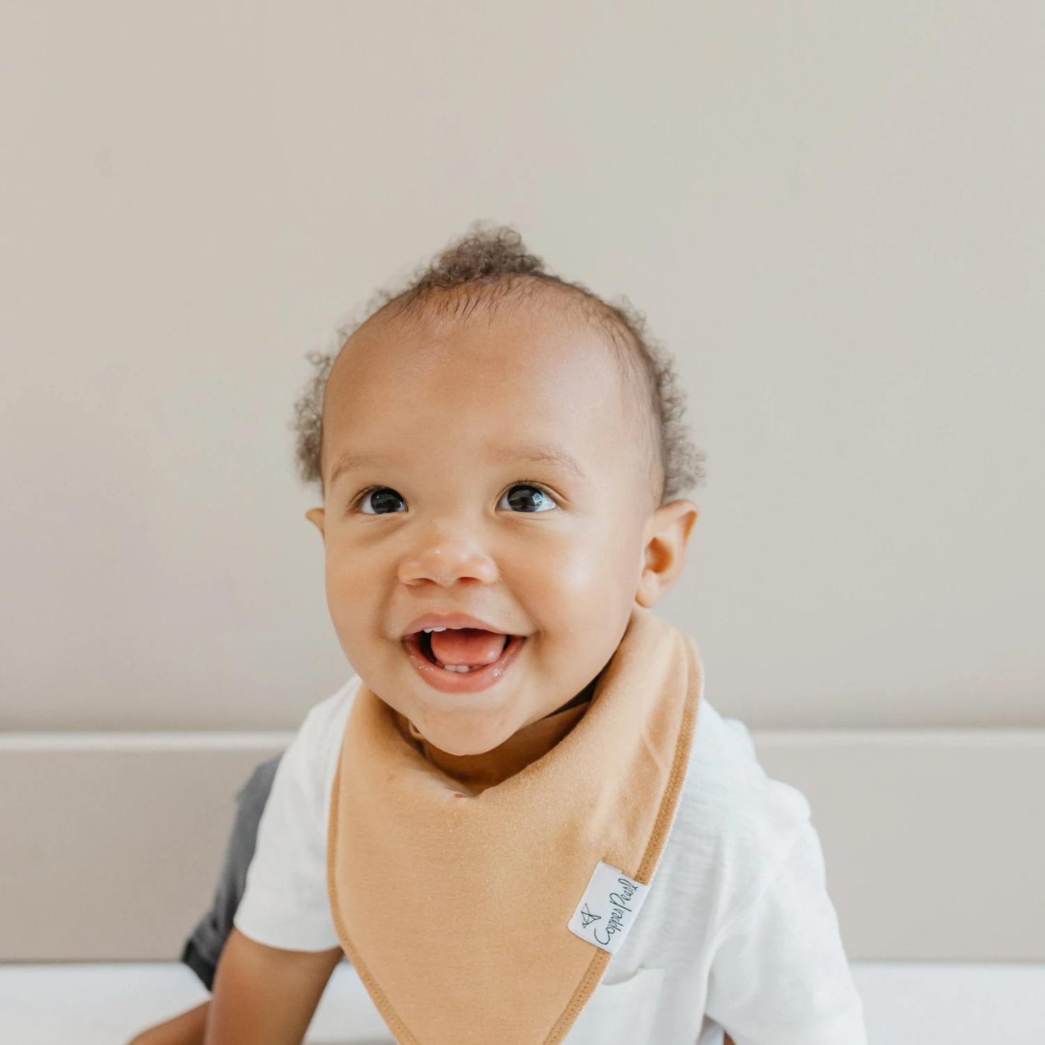 Copper Pearl Baby Bandana Bibs | Dune 4 Copper Pearl Baby Bandana Bibs | Dune - Image 2