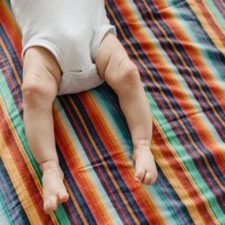 Copper Pearl Knit Swaddle Blanket | Serape -The Baby's Crib CPLSSM21ACWEB 195