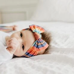 Copper Pearl Knit Headband Bow | Serape 11 Copper Pearl Knit Headband Bow | Serape -The Baby's Crib CPLSSM21ACWEB 202