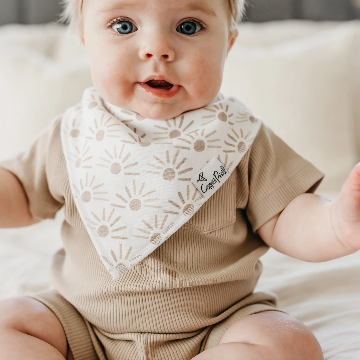 Copper Pearl Baby Bandana Bibs | Bliss 5 Copper Pearl Baby Bandana Bibs | Bliss - Image 3
