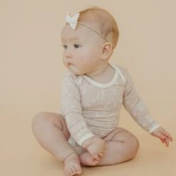 Copper Pearl Long Sleeve Bodysuit | Sandy -The Baby's Crib CPMAY2HR23ACWEB 195