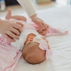 Copper Pearl Bowtie Nylon Bow | Blossom -The Baby's Crib CPML23ACWEB 700