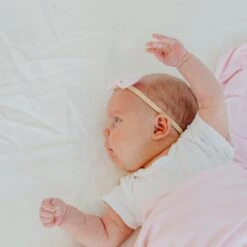 Copper Pearl Bowtie Nylon Bow | Blossom -The Baby's Crib CPML23ACWEB 705