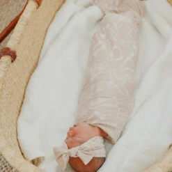 Copper Pearl Knit Headband Bow | Sandy -The Baby's Crib CPMay 1 AC23web 207 2