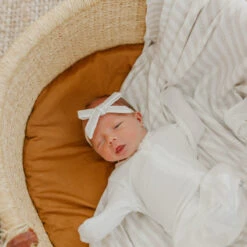 Copper Pearl Ribbon Nylon Bow | Coastal 8 Copper Pearl Ribbon Nylon Bow | Coastal -The Baby's Crib CPMay 1 AC23web 270 2